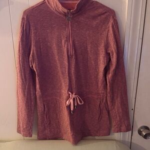 Laura Ashley Pink Half-Zip Sweatshirt